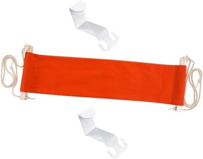Ergonomische Voetensteun - Bureau Hangmat - Comfort Verhogend - Verstelbaar Ontwerp - 65x17CM - Oranje