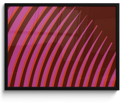 Poster in lijst - Fotolijst 80x60 cm - Posters - Lijnen - Rood - Beweging - Posterlijst zwart - Decoratie - Wanddecoratie woonkamer - Muurdecoratie slaapkamer