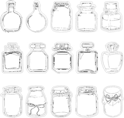 20pcs Transparante Boekleggers - Transparante Gedroogde Bloemen Boekleggers - DIY Huisgemaakte Boekleggers - Glaswerk Stickers - Heldere Bloem Boeklegger Maker