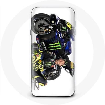 Coque - Valentino Rossi - Galaxy J3 2017 - Souple - Pilote de vitesse - Blanc blanc