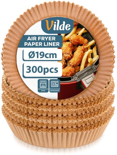 Airfryer Bakje zonder Olie Papier Rond 19 cm 300 stuks - Vorm voor Luchtfriteuse - Frituurmandje - Bakpapier - Accessoires