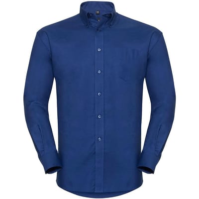 Russell Collectie Heren Lange Mouw Easy Care Oxford Shirt (Helder Koninklijk)