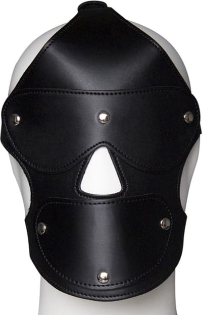Banoch | Masker Nosey | Zwart imitatie leer | Bondage