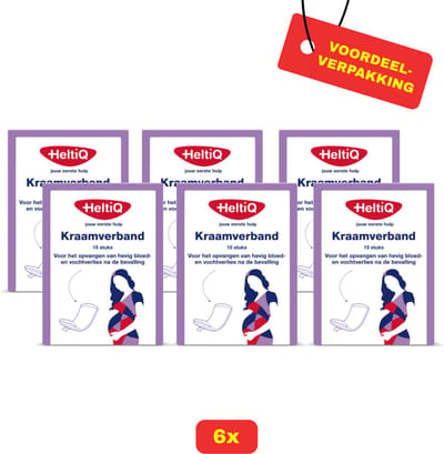 Heltiq Kraamverband - 6x 15 stuks voordeelverpakking