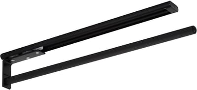 SOTECH Aluminium Handdoekhouder TED 1-armig zwart mat (450 - 730 mm, uitschuifbaar) Telescopisch handdoekhouder voor badkamer of keuken