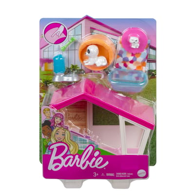 Barbie - Mini-speelset hondenhok met hondje