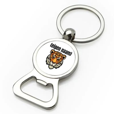 Akyol - tijgerkop met eigen naam flesopener - Tijger - dieren liefhebber - iemand die houdt van tijgers - verjaardag - cadeau - kado - geschenk - 9 bij 3 cm