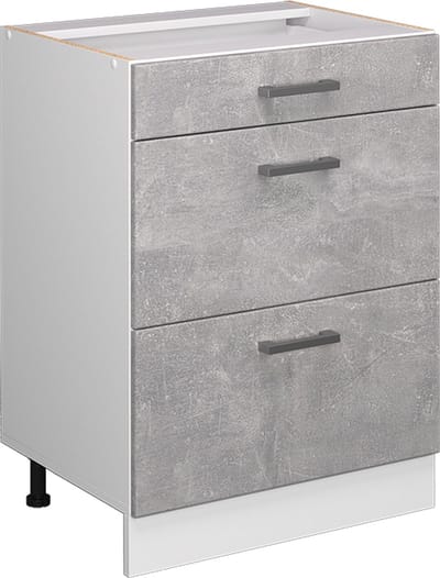 Vicco R-Line Keukenonderkast – 60 cm met laden, zonder werkblad Beton