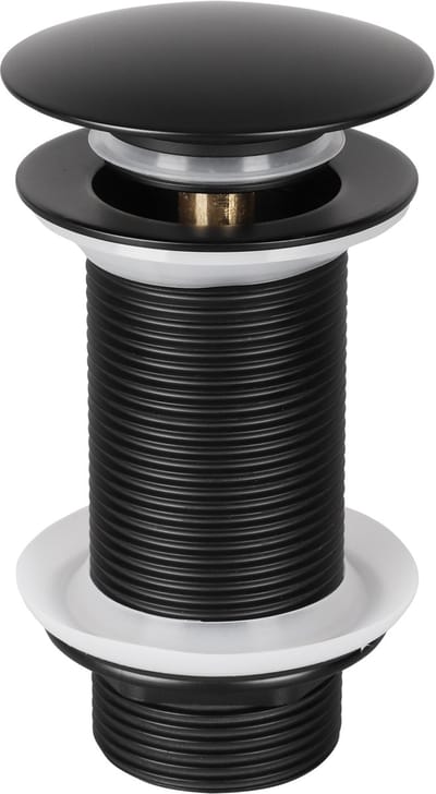 Differnz Afvoerplug Mix&match Clic-clac - Messing - Zonder Overloop - Zwart - 63mm