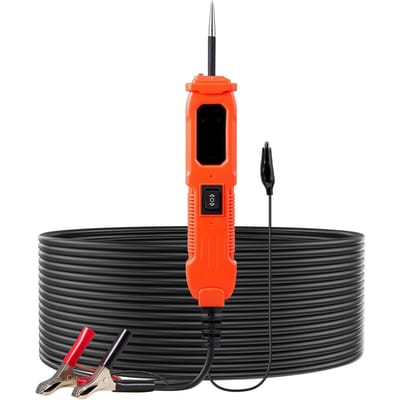 Automotive Circuit Tester, 6 - 36 DCV Stroomcircuit Probe Tester met Verlichting, Automotive Stroomtester Probe met 13 ft / 4 m Kabel, ABS Behuizing Draad