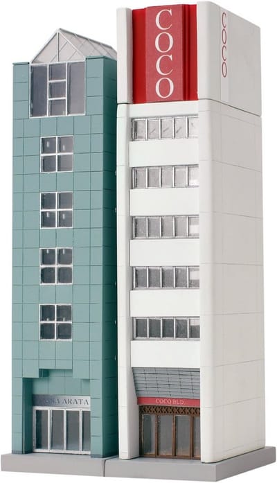 Set van 2 Moderne Gebouwen - Modelbouw Huisjes voor Detail Diorama's