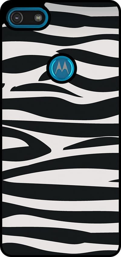 Smartphonica Telefoonhoesje Geschikt voor Motorola Moto E6 Play met zebra opdruk - TPU backcover case zebra design - Zwart Wit geschikt voor Motorola Moto E6 Play