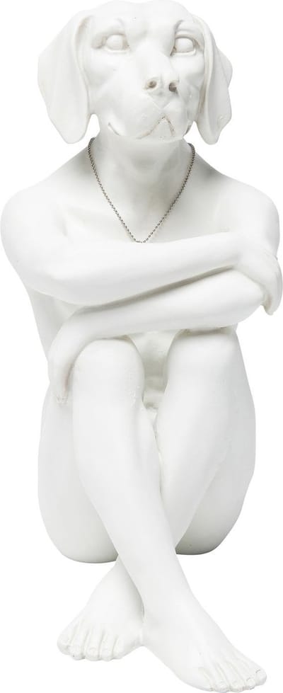 Kare Decofiguur Gangster Dog Cream