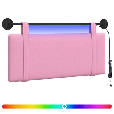 vidaXL - Hangend - hoofdbord - Roze - Stof