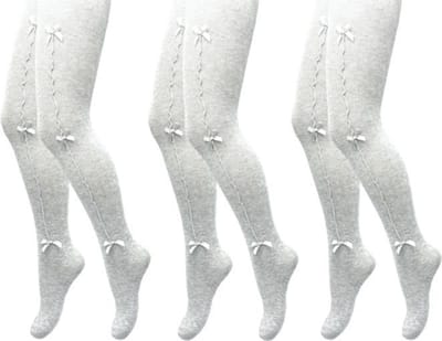 3 Pack Maillots - Meisjes - Strikjes - Grijs - Maat 62/68