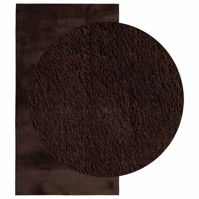 vidaXL - Middelpolig - zacht - en - wasbaar - tapijt - HUARTE - Bruin - 60 - x - 110 - cm