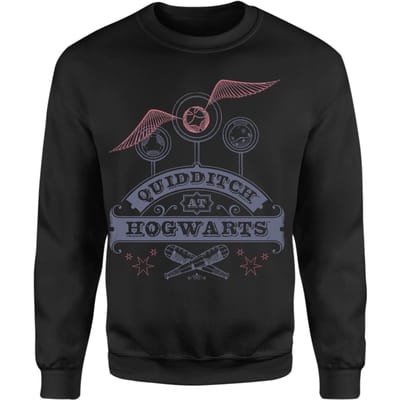 Harry Potter Quidditch At Hogwarts Sweatshirt - Black - L