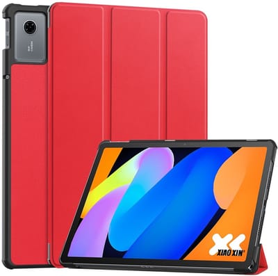 Coverup Tablethoes geschikt voor Lenovo Idea Tab 11 Hoesje - Tri-Fold Book Case met Wake/Sleep - Rood