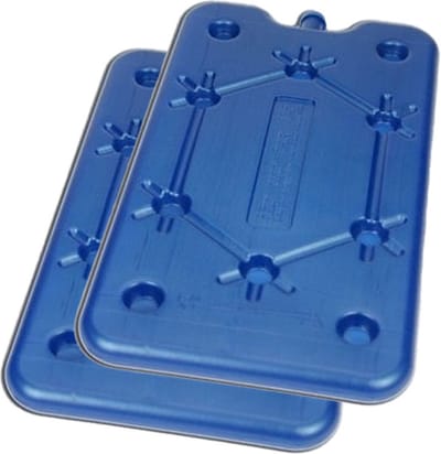 Cosy & Trendy Koelelement - 2x - blauw - kunststof - 400 gram - 14 x 25 x 1 cm - platte vorm