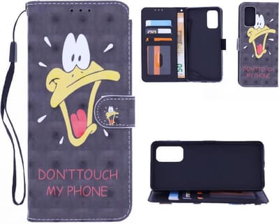 Bookcase Geschikt voor: Samsung Galaxy S21 Plus hoesje met print - Don't Touch My Phone Duck 3D