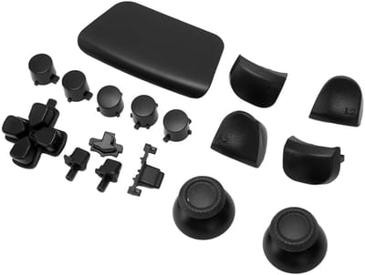 Allecto - Vervangingsknoppen - PS5 Gamecontroller - Joystick en Thumbsticks - 16-delige Set - Ideaal voor Gamers - Geschikt voor PS5 - Kleur Zwart