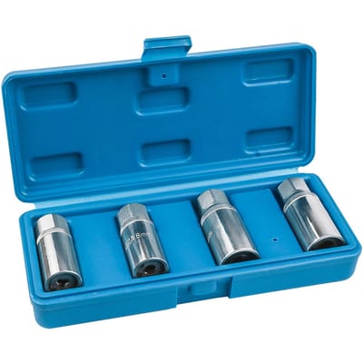 Ensemble de 4 extracteurs de goujons cassés, douille de retrait de goujons métriques, entraînement carré de 12,5 mm 4 Pcs