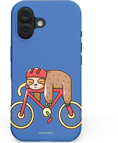 Casetastic hoesje geschikt voor Apple iPhone 16 - MagSafe - Dubbellaagse bescherming - Lui op reis - Fashion Case - Lavendel