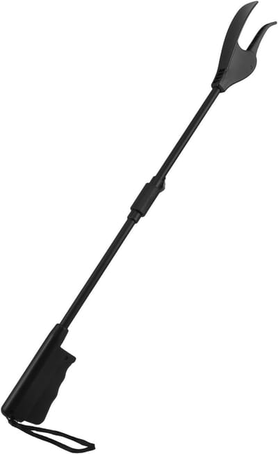 Grijpstok Lange Steel - Hulpmiddel Zelfstandig - Afval Verzamelen - Antislip Klemming - 70 cm Lengte - Zwart