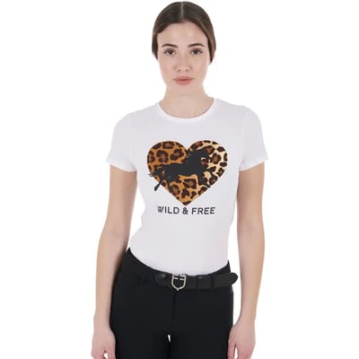 Katoenen dames-T-shirt Equestro Wild & Free