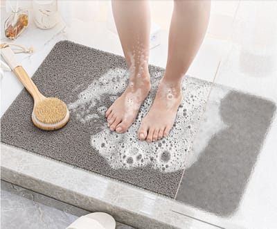 Douchemat - Antislip - Antislip-badmat - Anti-schimmel - Waterdoorlatende Antislipmat - Huidvriendelijk - Veiligheid - Antislipmat - Voor Douche of Bad - Grijs