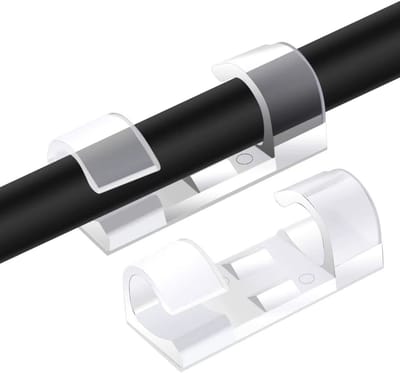 Kabelclips Zelfklevend Transparant - Kabel Houder - Zelfklevende Haakjes - Kabel Management - Kabel Organiser - 25 Stuks