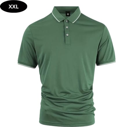 Livano Golf Shirt Heren - T-shirt - Golfkleding - Golfen - Golf Accessoires - Polo Shirt - Groen - Maat XXL