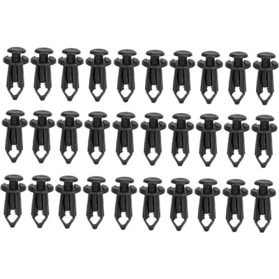 Ensemble de 190 clips de fixation pour voiture, rivets en plastique black