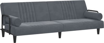 Slaapbank - Uitklapbaar - Slaapstoel - Logeerbed - Zetelbed - Slaapfauteuil - Vouwbed - 1 persoons - Zeer comfortabel - Donkergrijs