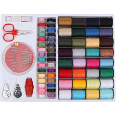 64 pièces coloré main Machine fil à coudre cordon ensemble vêtements chaîne bobine boîte FR-197