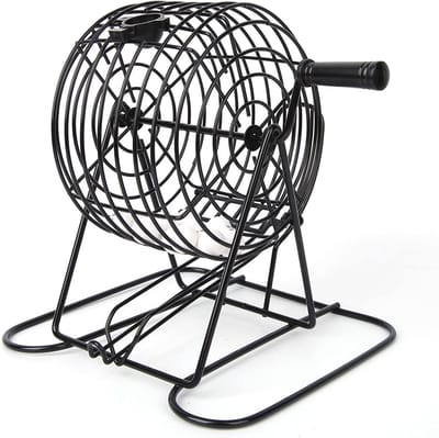 Bingospel Set - Loterij Machine - Grote Groepen Spelen - Professionele Kwaliteit - 22x22x22 cm - Blauw