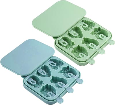 IJsvormpjes set 2 stuks - Siliconen ijsvormen - Herbruikbare popsicle moulds - Leuk voor kinderen - ShopVlot