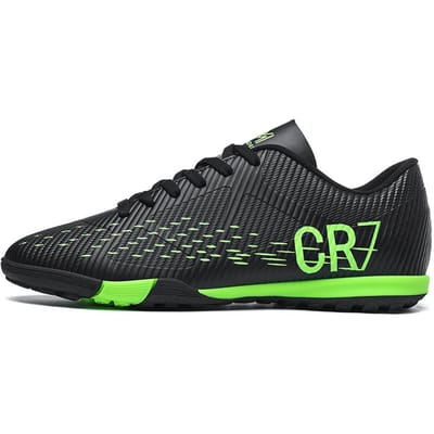Nieuwe Heren Professionele Voetbalschoenen Voetbalschoenen Ultralicht Ademend Unisex Wedstrijd Training Gras Noppen Indoor Futsal Antislip 35 black
