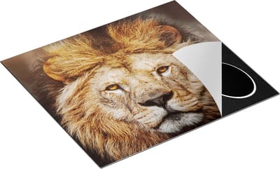 Chefcare Inductie Beschermer Leeuw - Leeuwenkop - Kleur - 60x50 cm - Afdekplaat Inductie - Kookplaat Beschermer - Inductie Mat