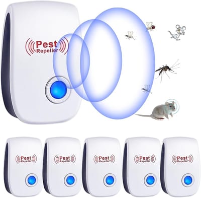 6 stuks Ultrasoon ongedierteverjager -Rattenverjager - Elektronische muggenverjager - Insectenverjager voor binnen - Verjaagt ratten, spinnen, muggen, kakkerlakken, knaagdieren, insecten, mieren, vliegen en ander ongedierte