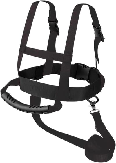 Skiharnas Kinderen - Skilijn Trainer - Veilig Leren Skiën - Verstelbaar Snelheidscontrole - 15 x 10 x 3 cm - Zwart