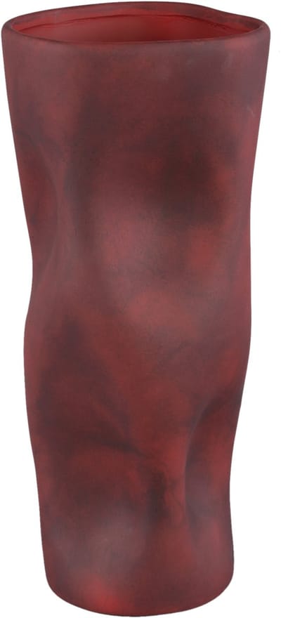 PTMD Saieda Burgundy Ceramic Vase Organic Round Shape L