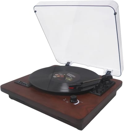 Draaitafel met Aux-ingang en 3 Snelheden voor Vinylplaten