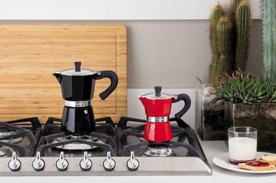 Espressoapparaat voor 2 kopjes Aluminium Zwart Geschikt voor alle warmtebronnen