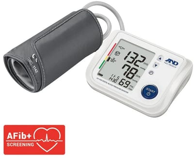 A&D Medical UA-1020 bloeddrukmeter Bovenarm - 90 geheugenplaatsen - aanbevolen Nederlandse Hartstichting - screent tegelijkertijd op een onregelmatige hartslag (IHB) en atriumfibrillatie (AFib)