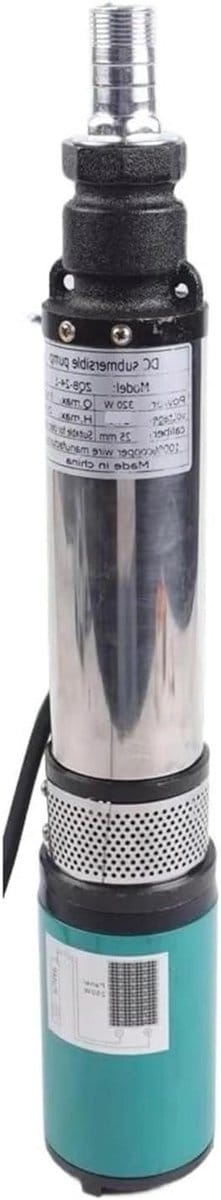 Zonne waterpomp - Diepteputpomp DC - Landbouw irrigatie - Compacte schroefpomp - 78 mm diameter - Zilver