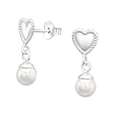 Montebello Oorbellen Bette D - 925 Zilver E-Coating - Hartje - Ø8mm - 15mm