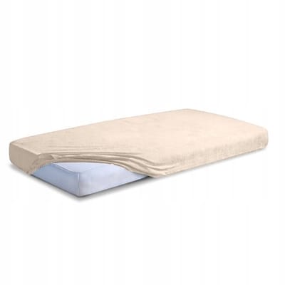 Hoeslaken badstof 180x200cm beige - Zacht & Duurzaam