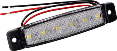12V LED zijmarkering 6 led wit