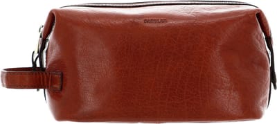 SADDLER Leren Toilettas Bond Street Toiletry Bag Midbrown Bruine